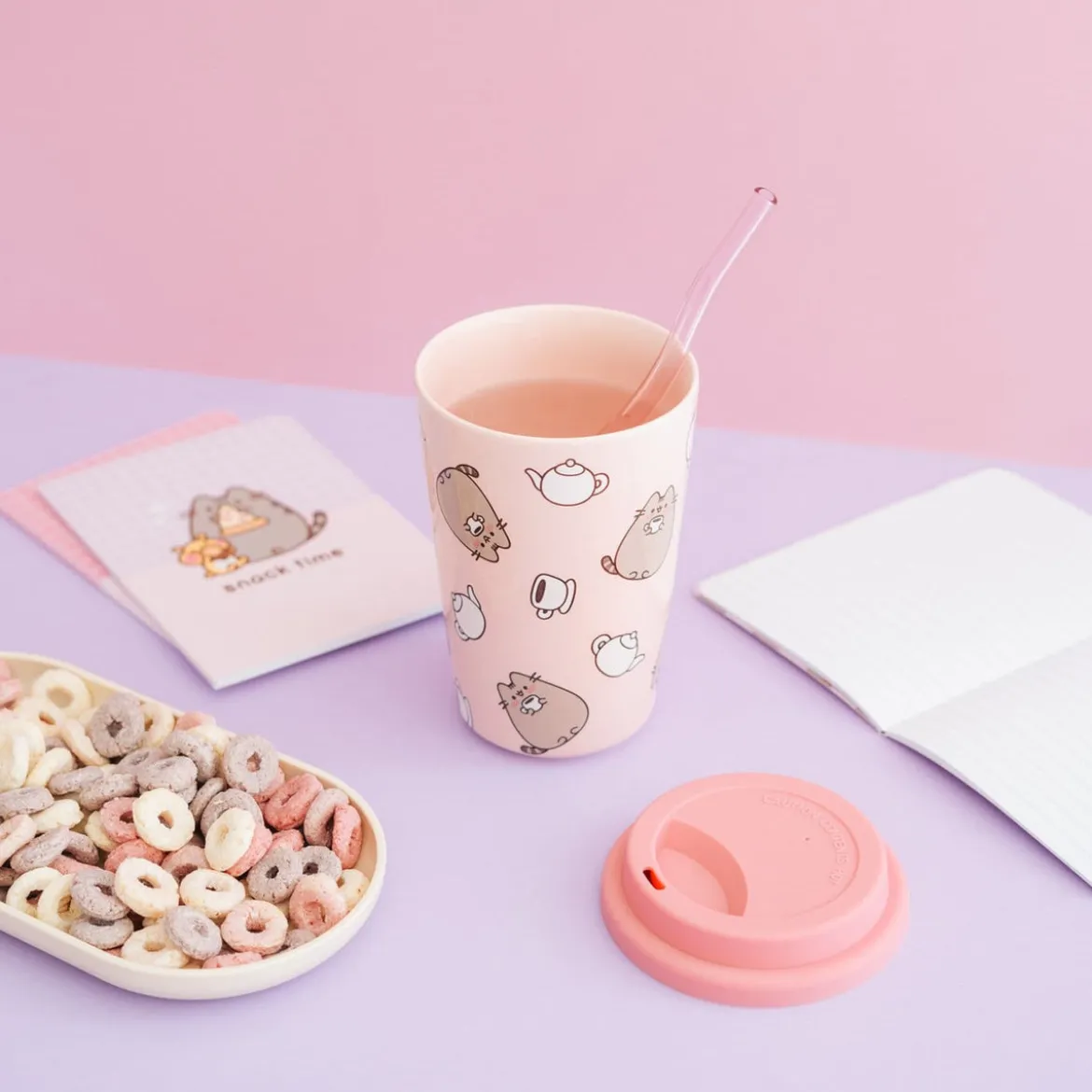 Pusheen Keramikbecher mit Deckel 400 ml