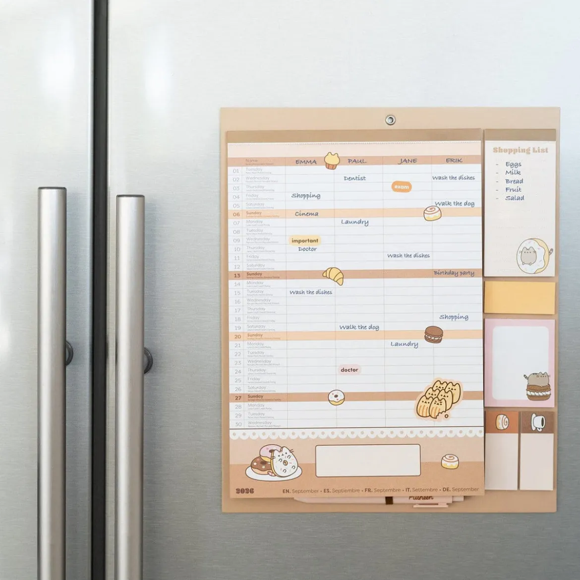 Pusheen magnetischer Planer 2026/27 30 x 35 cm