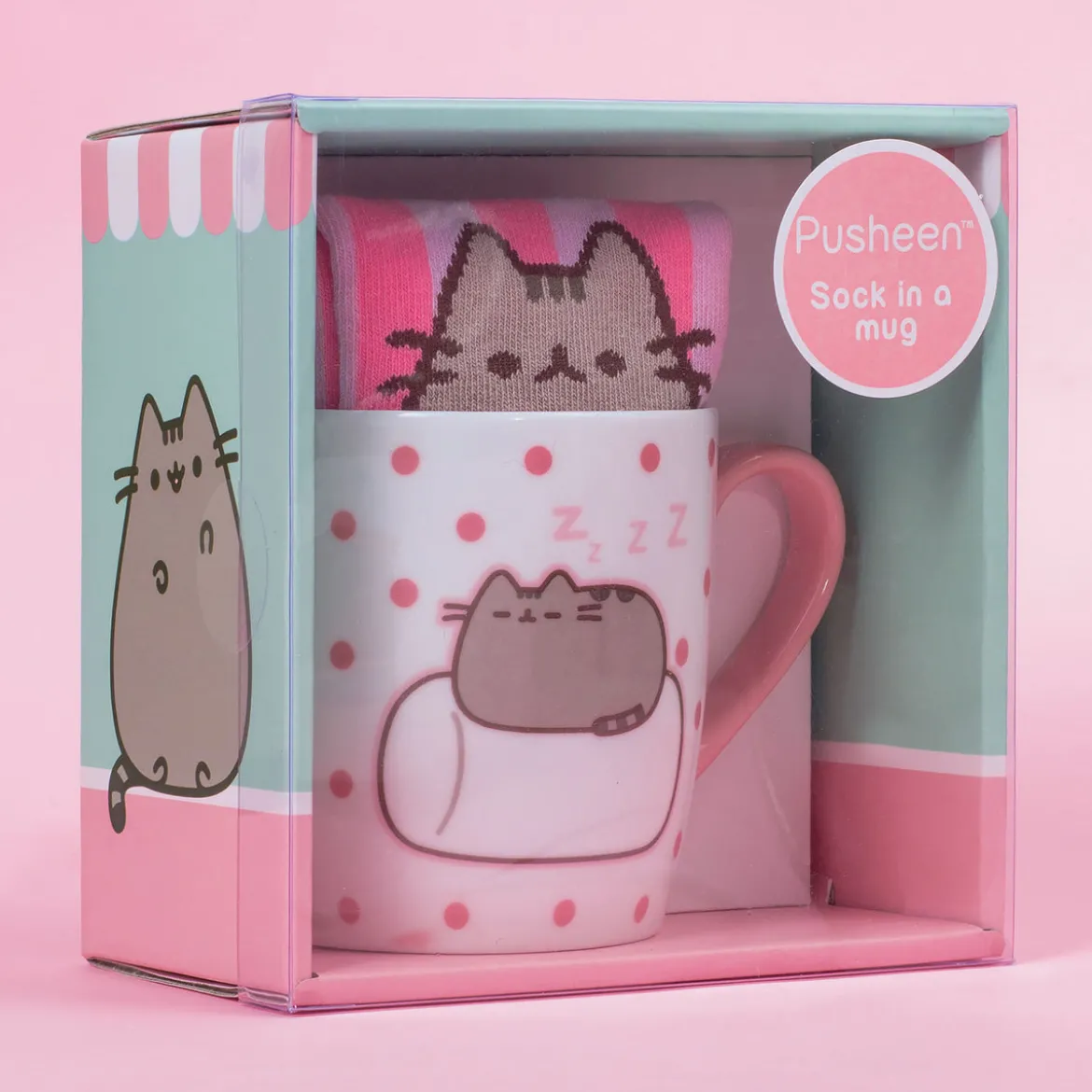 Pusheen - Marshmallow Socken und Tasse