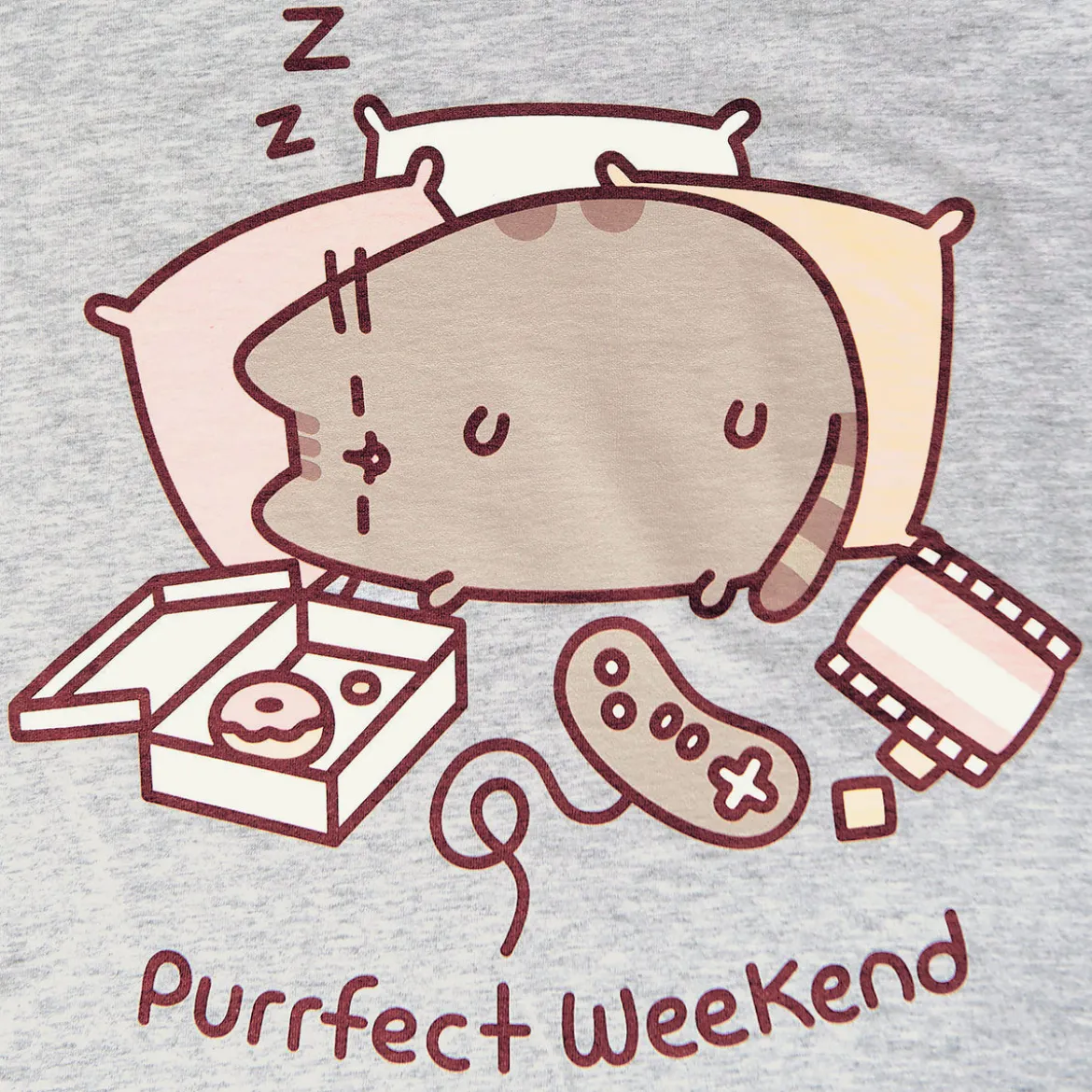 Pusheen - Purrfect Weekend T-Shirt Damen grau