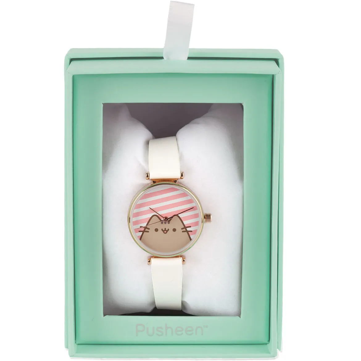 Pusheen - Stripes Uhr weiß