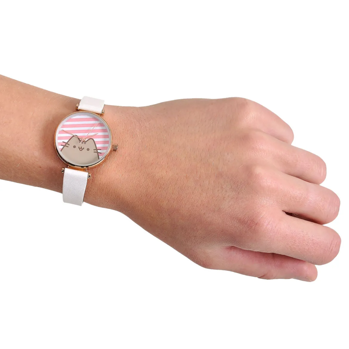 Pusheen - Stripes Uhr weiß