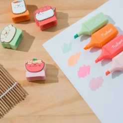 Pusheen Textmarker mit Topper Sushi Roll 4er Set
