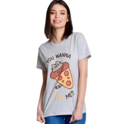 Pusheen - You Wanna Pizza Me T-Shirt grau
