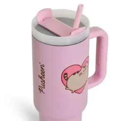 Pusheen - Yum To Go Becher mit Strohhalm