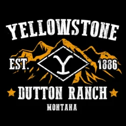 Ranch Logo T-Shirt für Yellowstone Fans schwarz