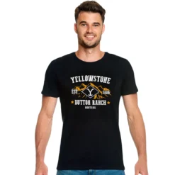Ranch Logo T-Shirt für Yellowstone Fans schwarz