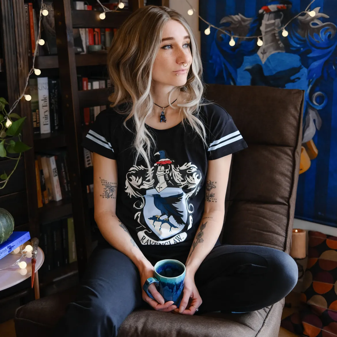 Ravenclaw Wappen Pyjama schwarz - Harry Potter