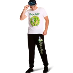 Rick and Morty - Logo Sweathose Glow in the Dark schwarz