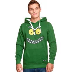 Rick and Morty - Pickle Rick Face Hoodie grün