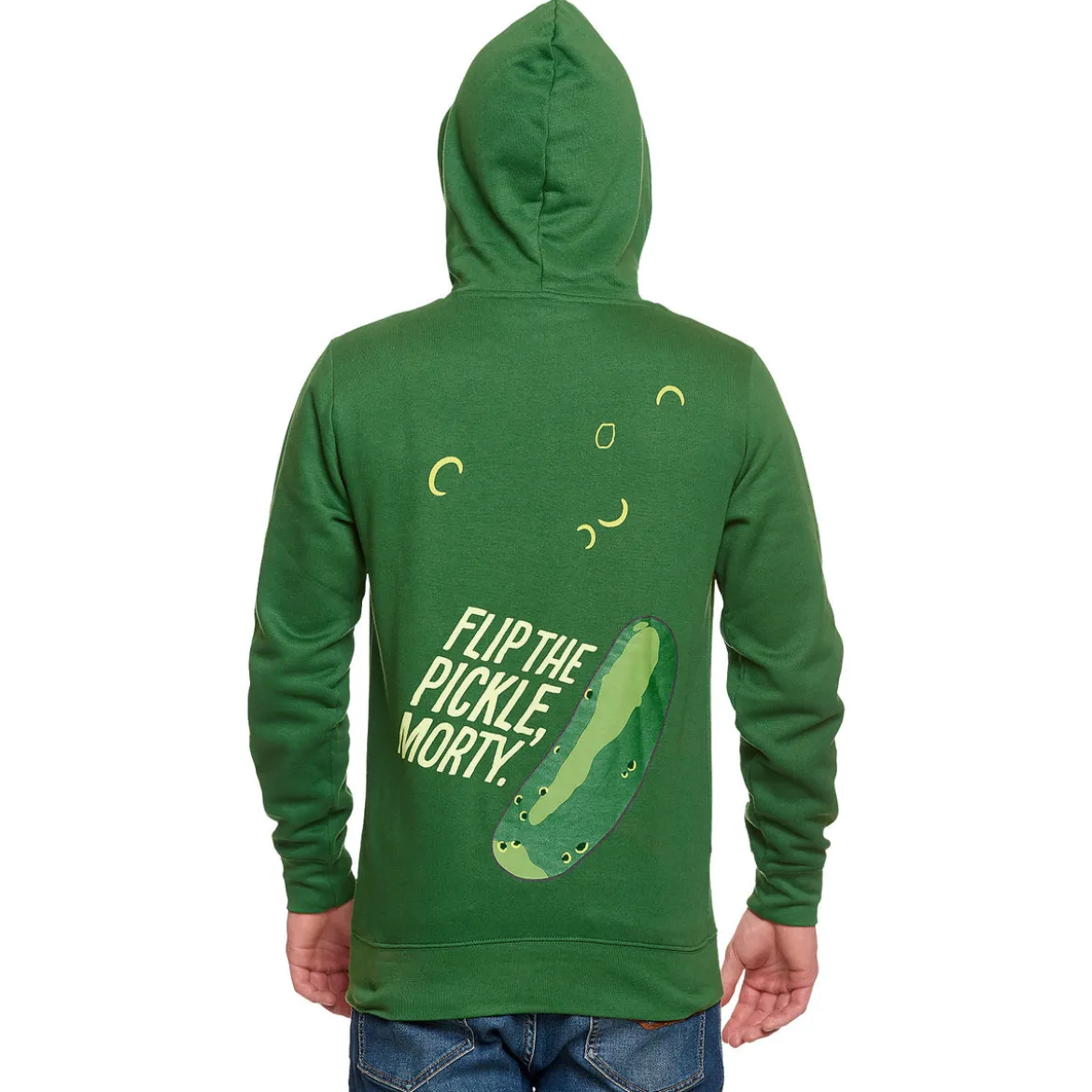 Rick and Morty - Pickle Rick Face Hoodie grün