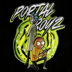 Rick and Morty - Portal Boyz Glow in the Dark Hoodie schwarz