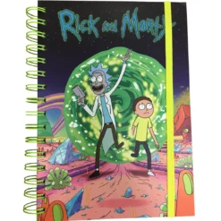 Rick and Morty - Portal Notizbuch A5 neon