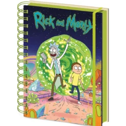 Rick and Morty - Portal Notizbuch A5 neon