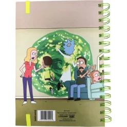 Rick and Morty - Portal Notizbuch A5 neon
