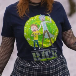 Rick and Morty - Portal T-Shirt blau