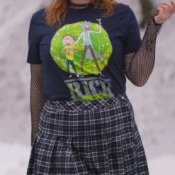 Rick and Morty - Portal T-Shirt blau