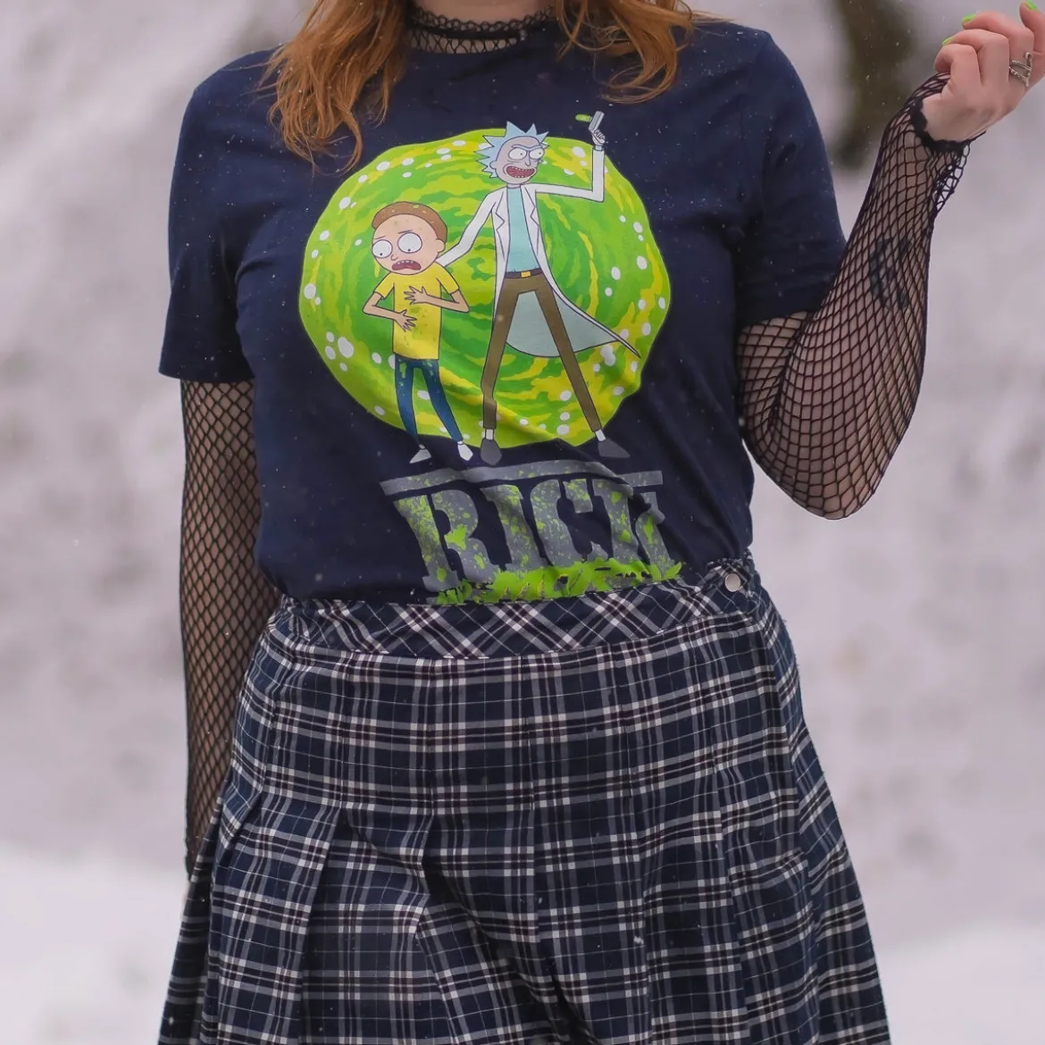 Rick and Morty - Portal T-Shirt blau