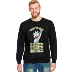 Rick and Morty - Riggity Wrecked Sweater schwarz