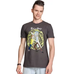 Rick and Morty - Spiral T-Shirt grau