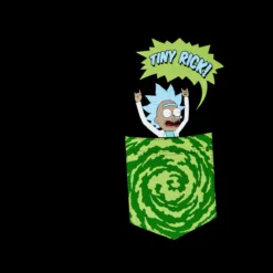 Rick and Morty - Tiny Pocket Rick T-Shirt schwarz