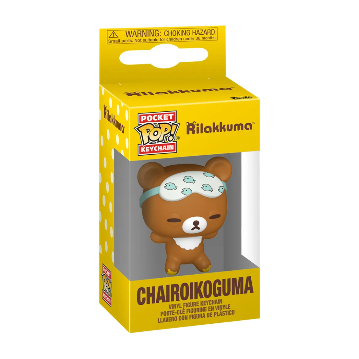 Rilakkuma- Chairoikoguma Sleepy Funko Pop Schlüsselanhänger