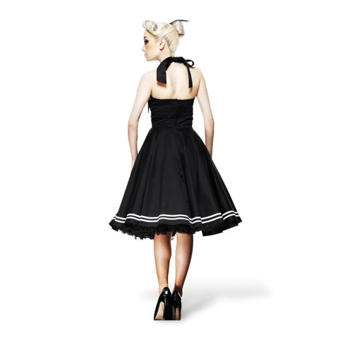 Rockabilly-Kleid Motley schwarz