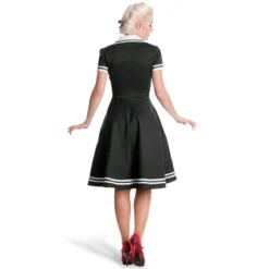 Rockabilly Seafarer Kleid schwarz
