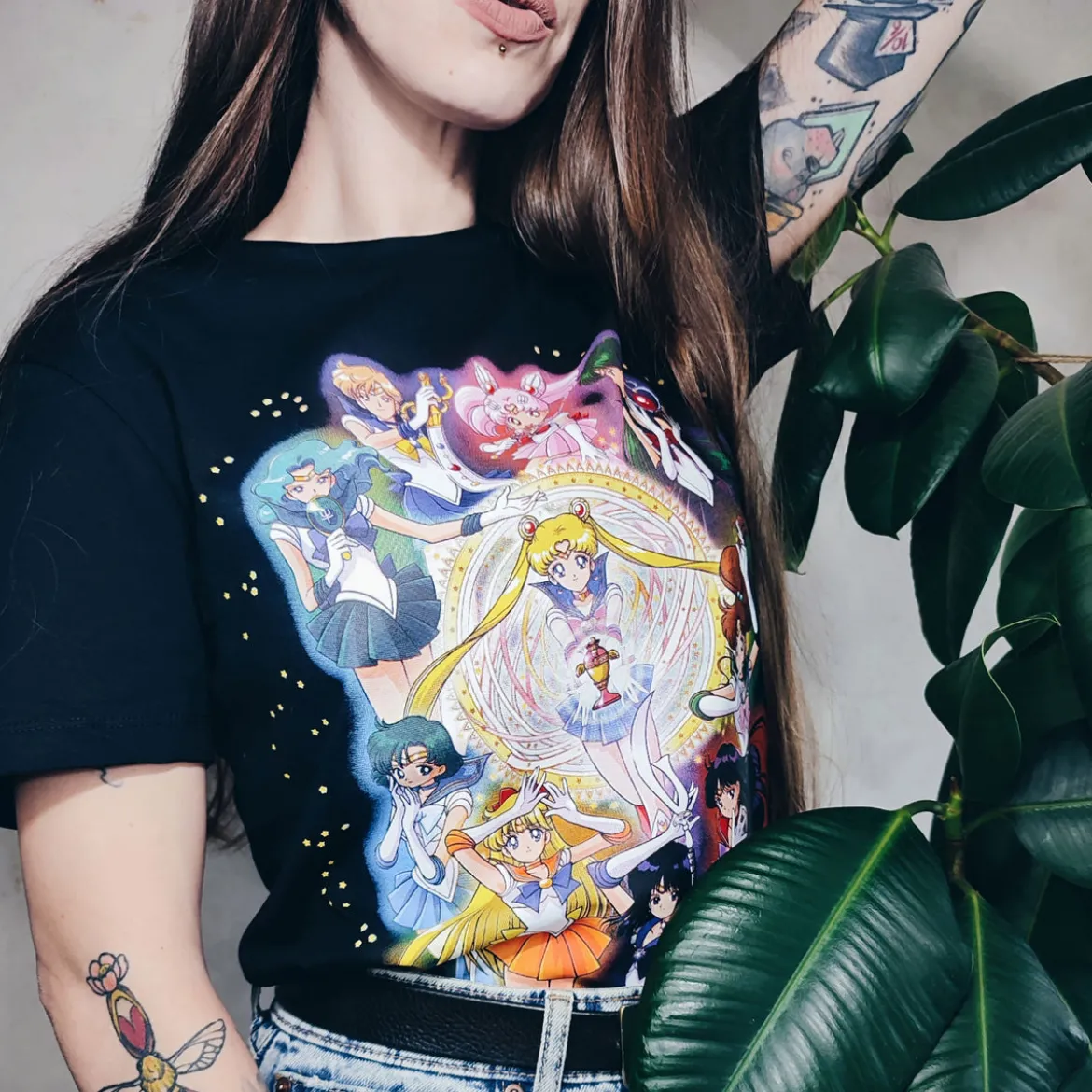 Sailor Moon - Crew T-Shirt schwarz
