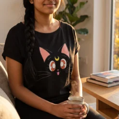 Sailor Moon - Luna T-Shirt Damen schwarz