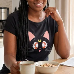 Sailor Moon - Luna T-Shirt Damen schwarz