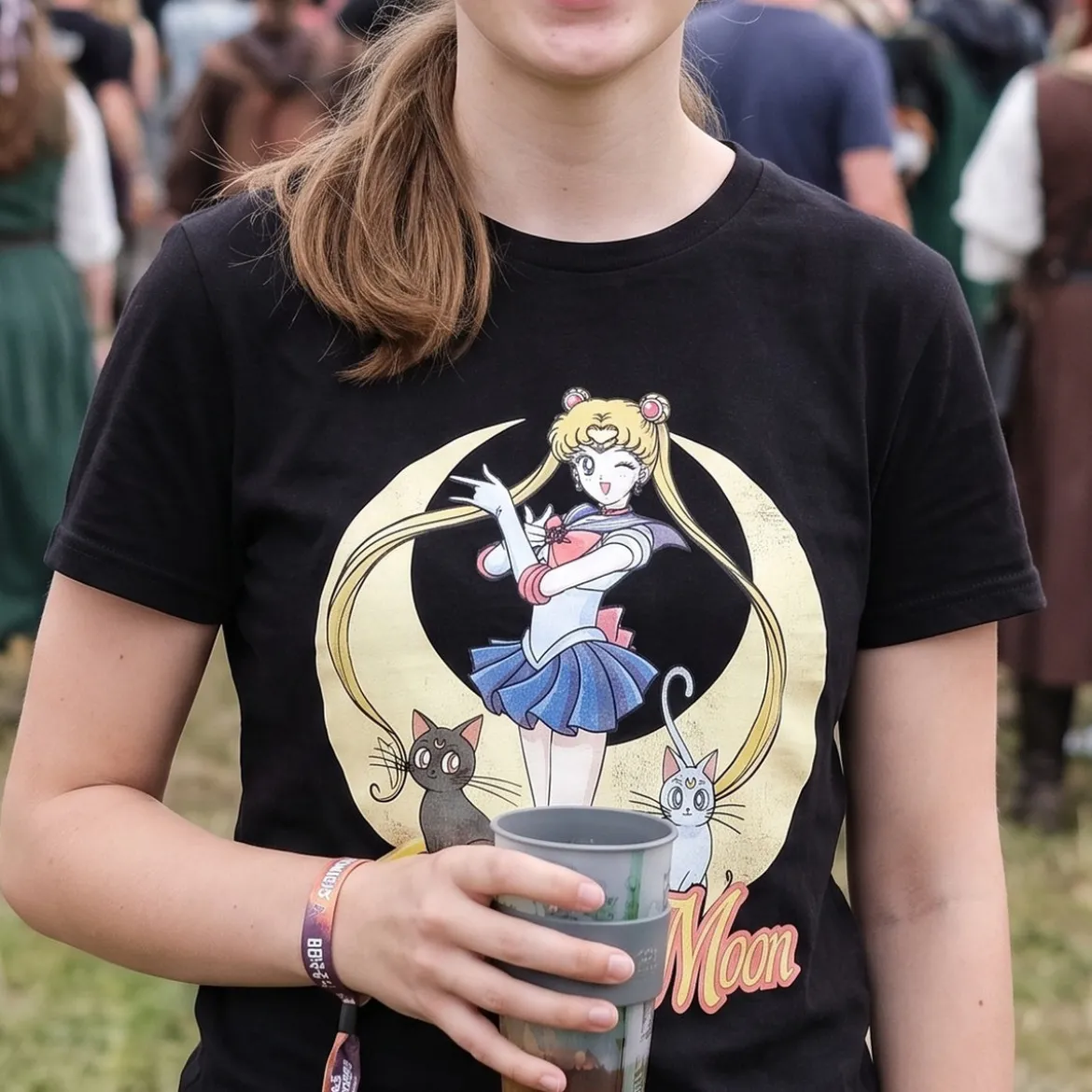Sailor Moon - Pose T-Shirt Damen schwarz