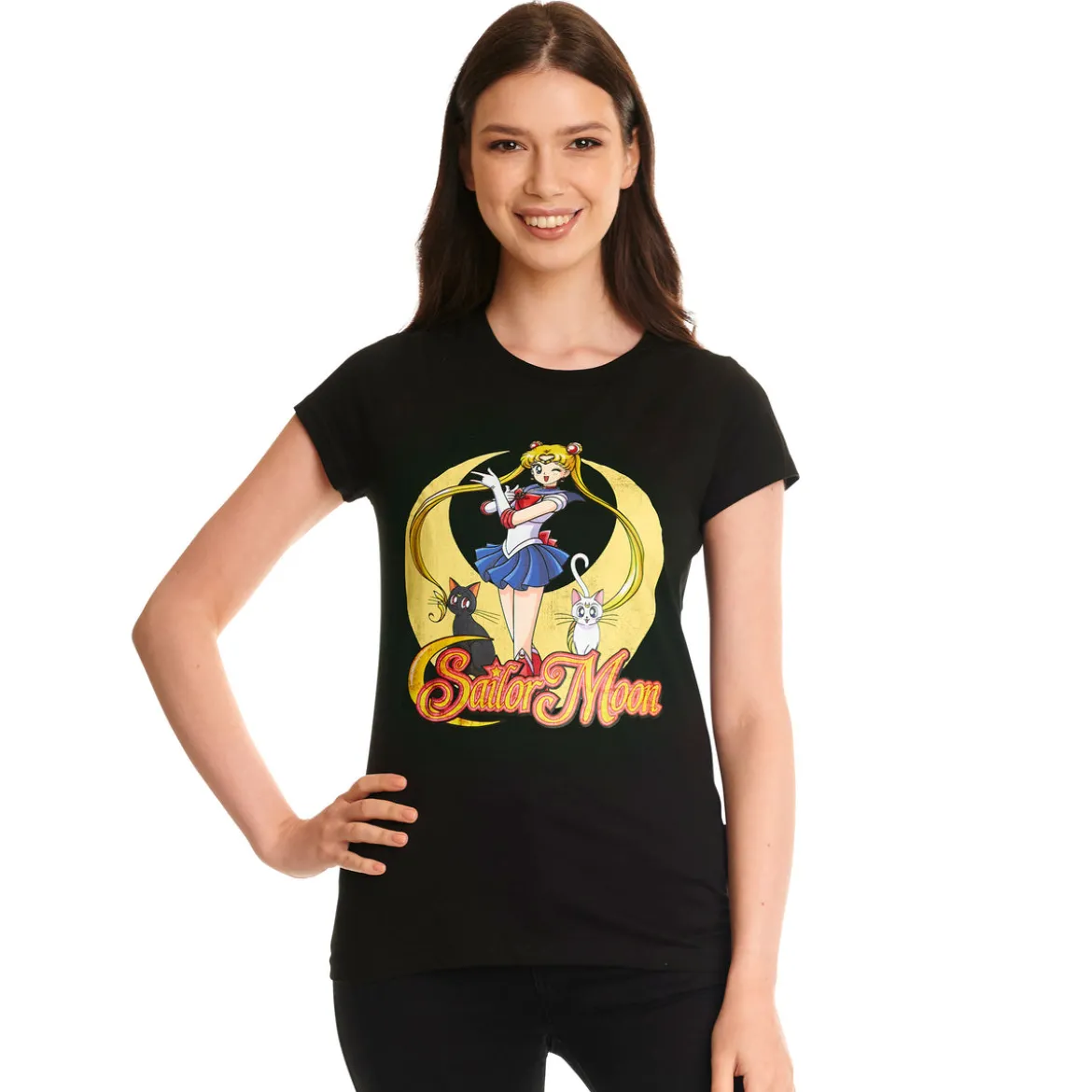 Sailor Moon - Pose T-Shirt Damen schwarz