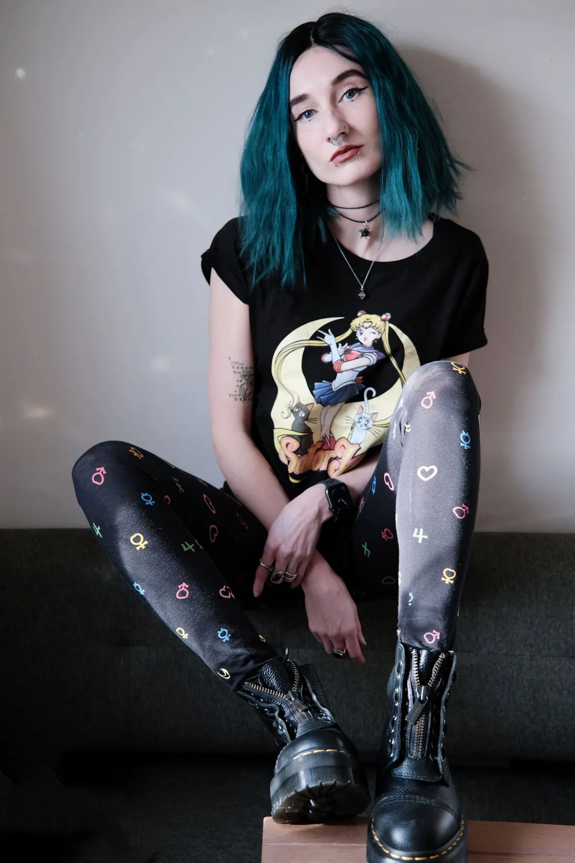 Sailor Moon Symbol Leggings schwarz