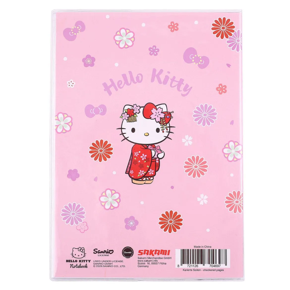 Sanrio Notizbuch Hello Kitty Kimono Holographic Checkered