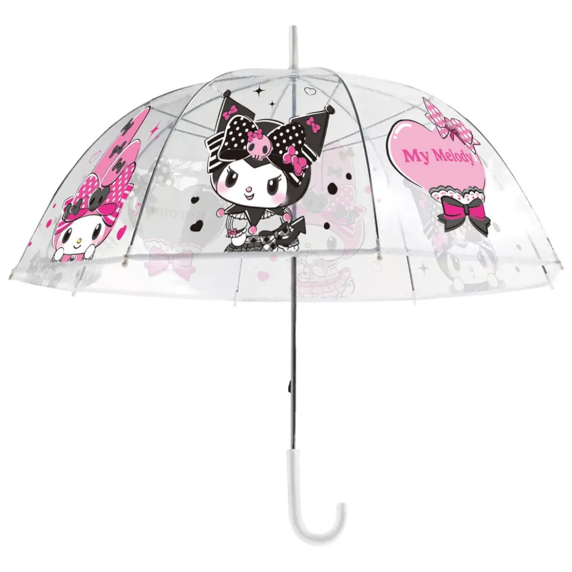 Sanrio Pink Black Party Series Regenschirm Kuromi & My