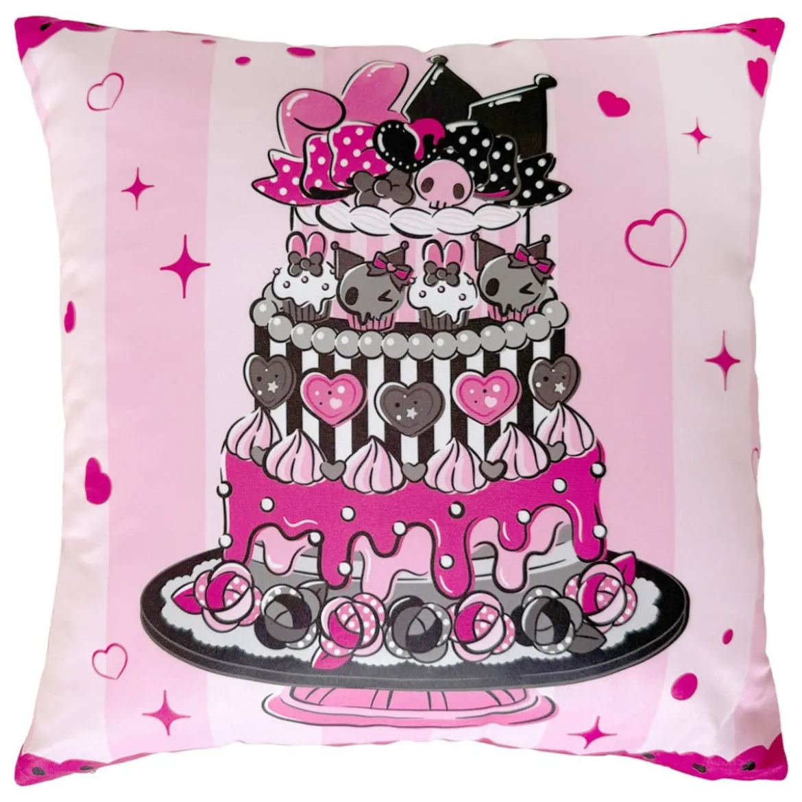Sanrio Pink Black Party Series Kissen Kuromi & My Melody 35