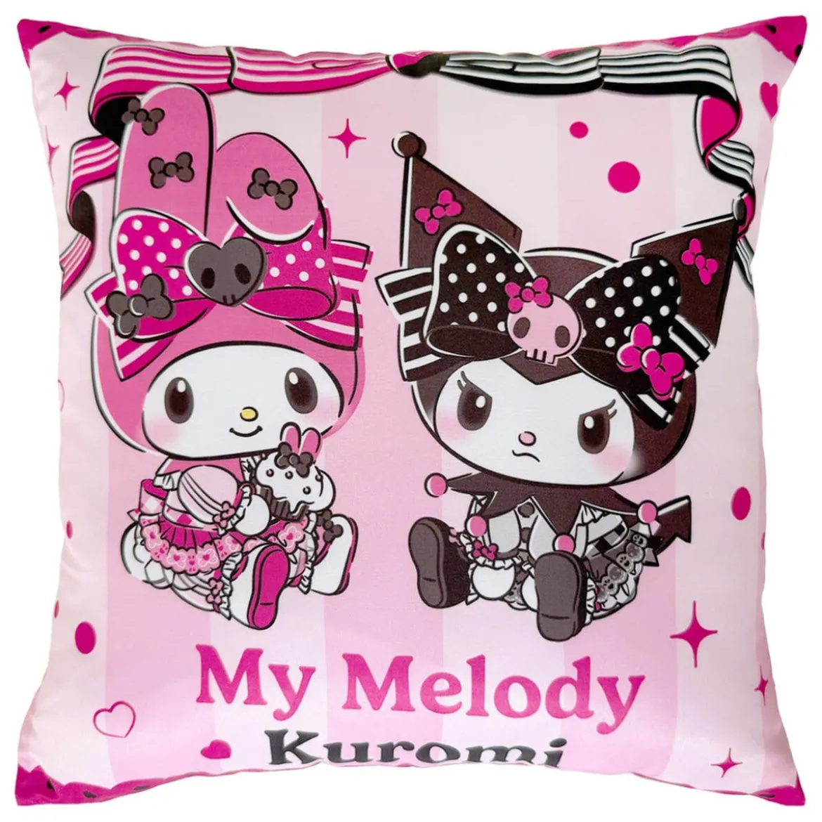 Sanrio Pink Black Party Series Kissen Kuromi & My Melody 35