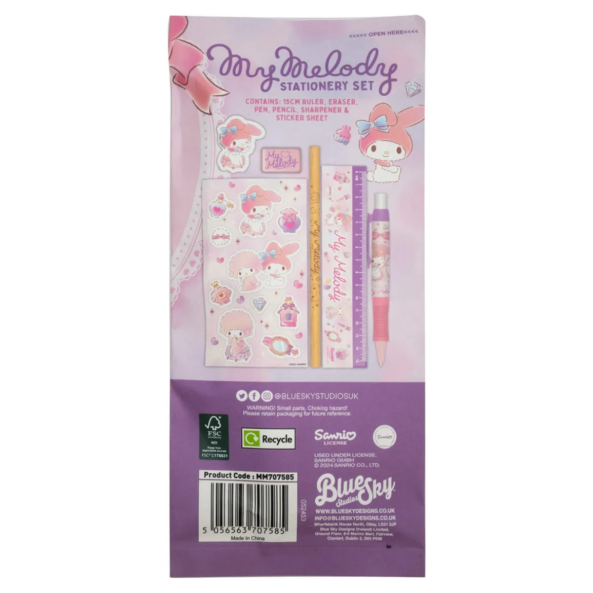 Sanrio Schreibset 6er-Pack My Melody