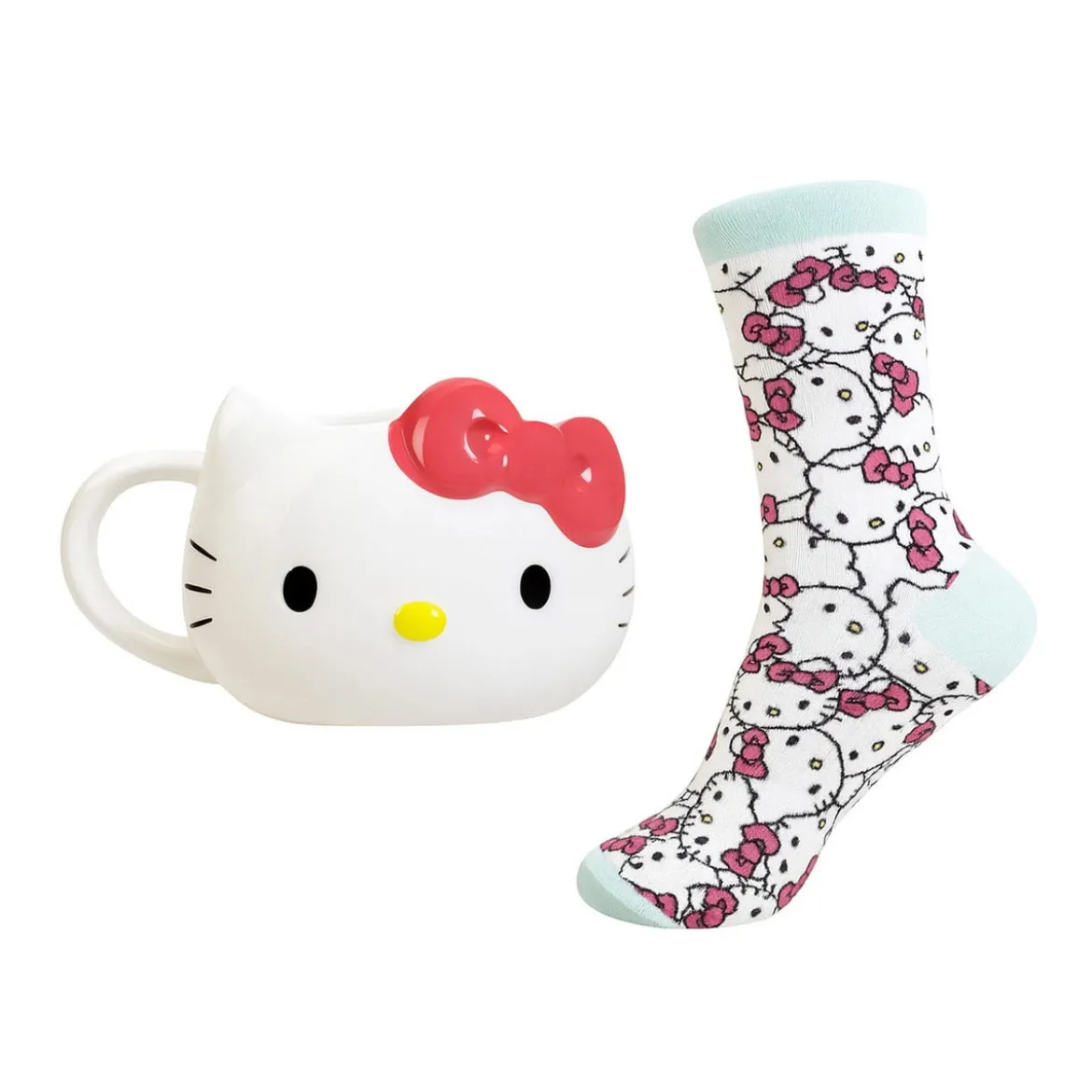 Sanrio Set 3D Tasse und Socken Hello Kitty