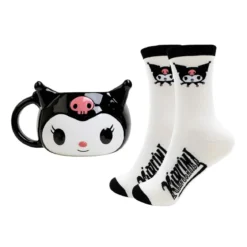 Sanrio Set 3D Tasse und Socken Kuromi