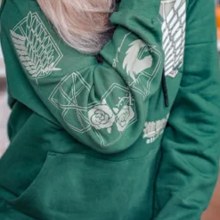 Scout Symbol Military Hoodie grün - Attack on Titan