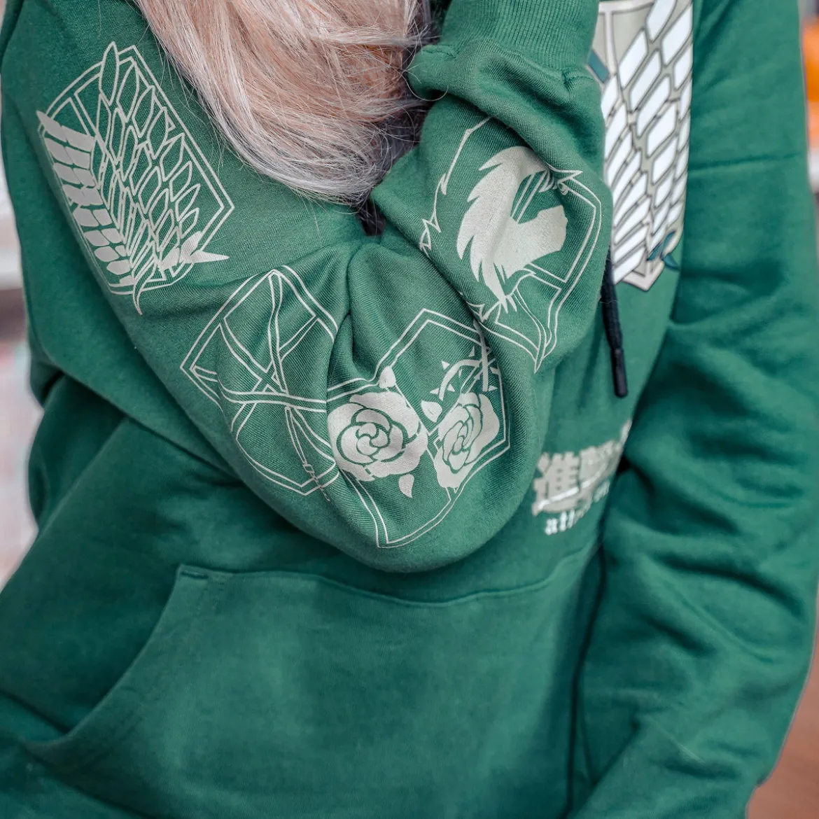 Scout Symbol Military Hoodie grün - Attack on Titan