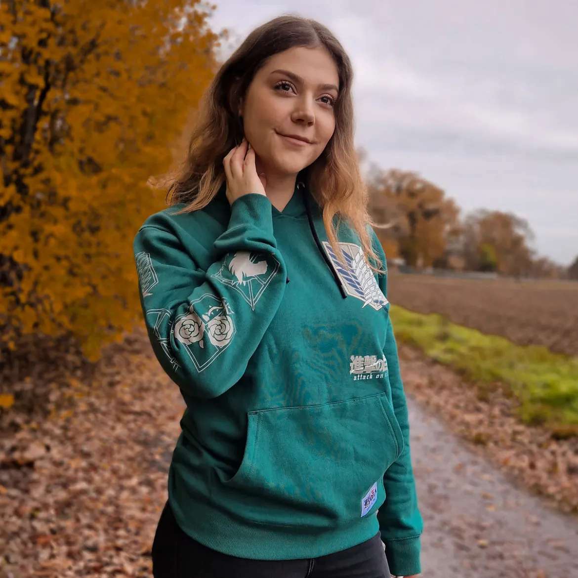 Scout Symbol Military Hoodie grün - Attack on Titan