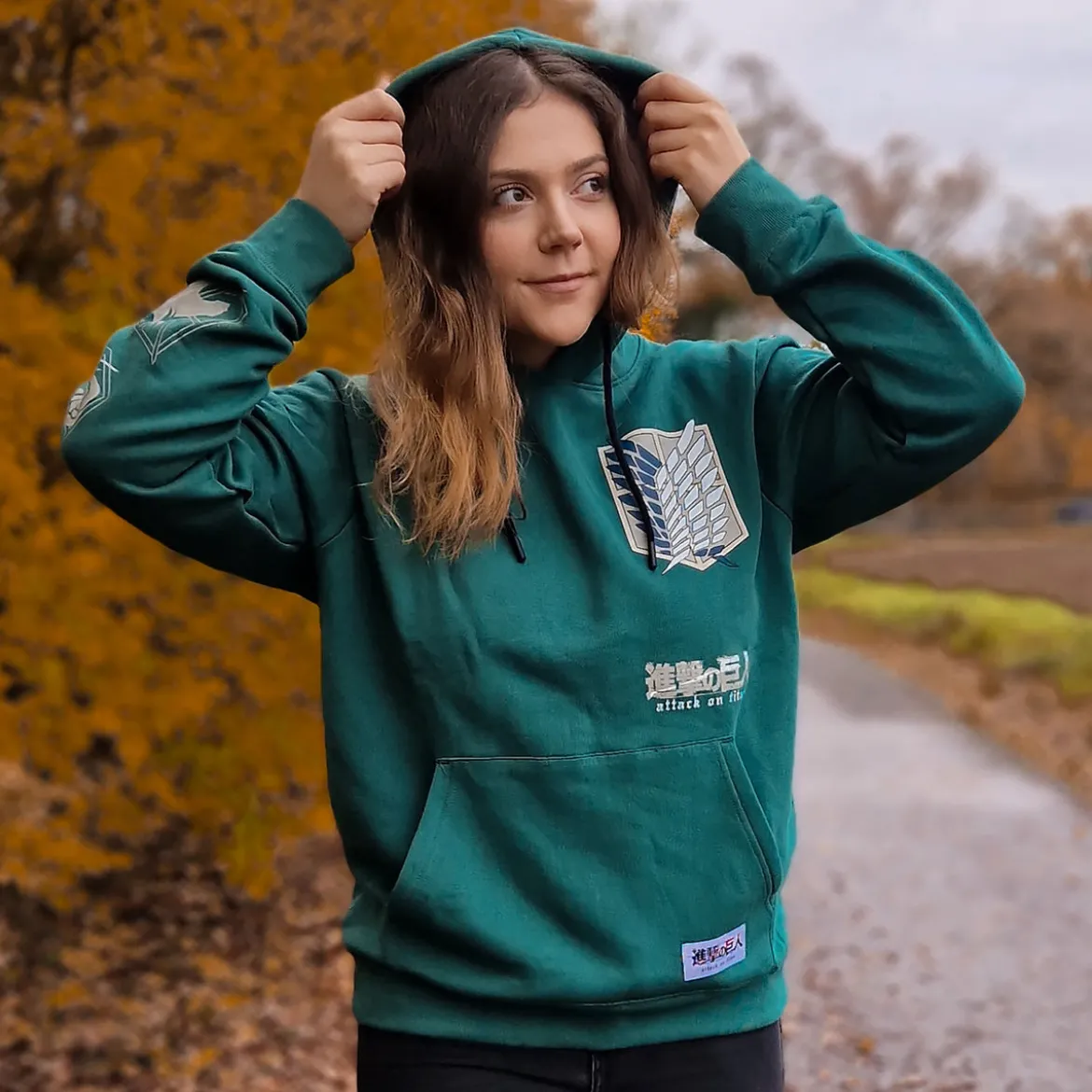 Scout Symbol Military Hoodie grün - Attack on Titan