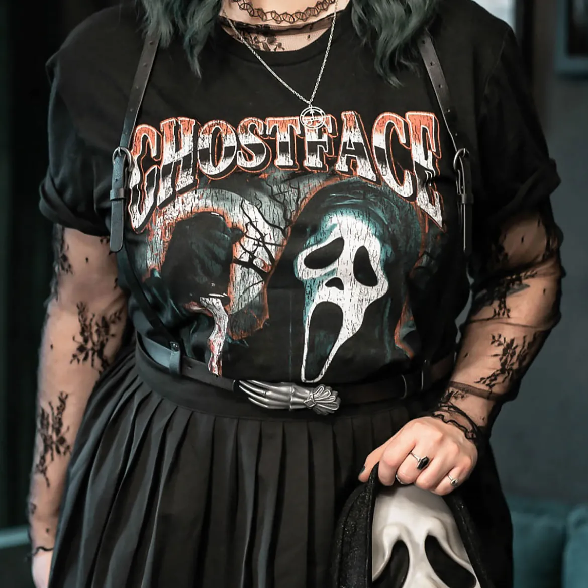 Scream Ghost Face - Slasher T-Shirt schwarz
