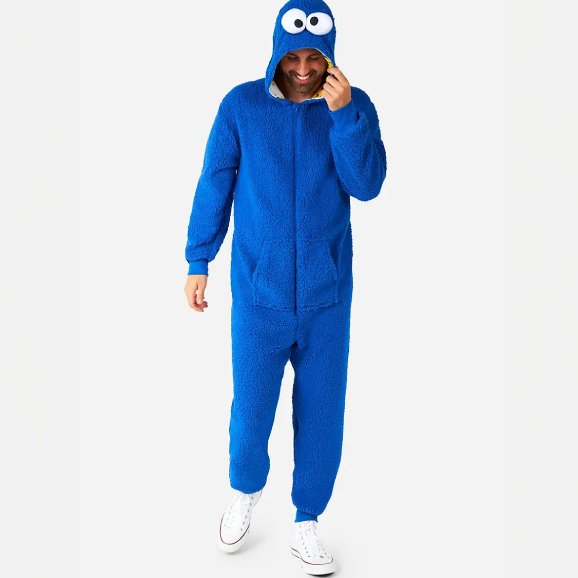 Sesamstraße - Cookie Monster Plüsch Onesie für Erwachsene