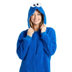Sesamstraße - Cookie Monster Plüsch Onesie für Erwachsene