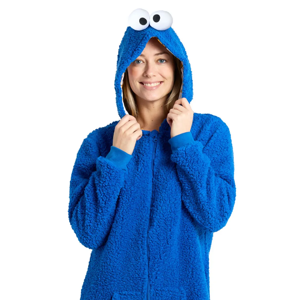 Sesamstraße - Cookie Monster Plüsch Onesie für Erwachsene