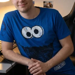 Sesamstraße - Cookie Monster T-Shirt blau